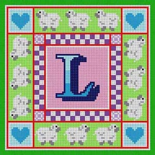 X-179 Alphabet Letter L Shaded Treglown Designs 13 Mesh 7¼" x 7¼"