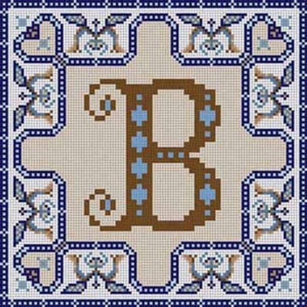X-178 Alphabet Letter B Bordered 13 Mesh "9 x 9" Treglown Designs 