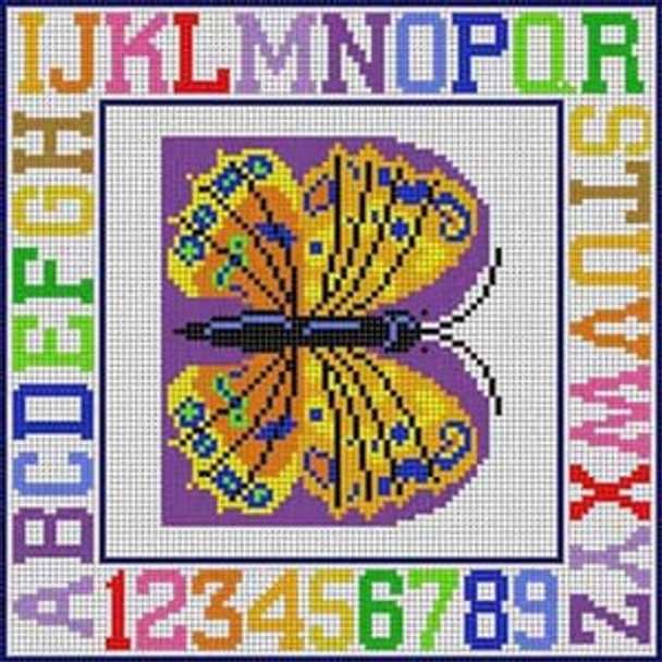 X-163 Letter B Animal Alphabet 8 ¼" x 8 ¼" 13 Mesh Treglown Designs