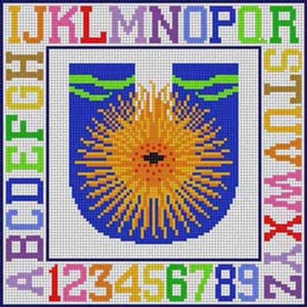 X-163 Letter U  Animal Alphabet 8 ¼" x 8 ¼" 13 Mesh Treglown Designs