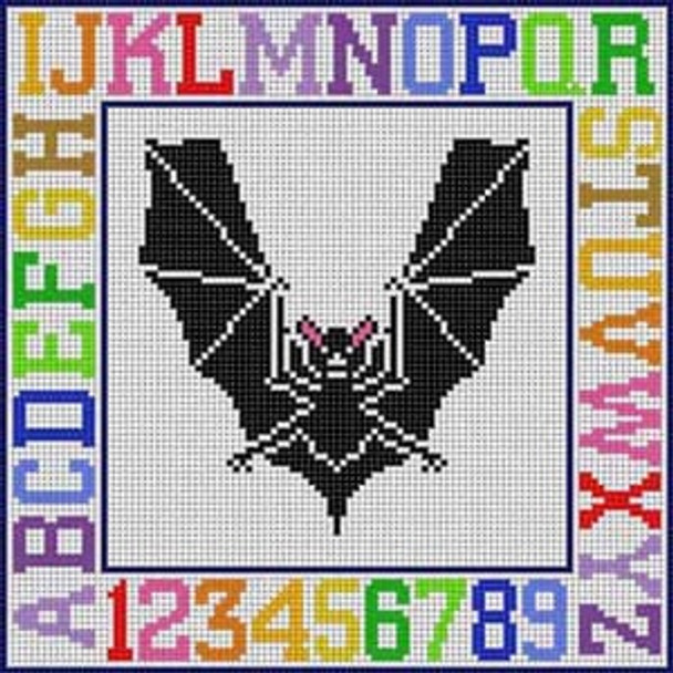 X-163 Letter V  Animal Alphabet 8 ¼" x 8 ¼" 13 Mesh Treglown Designs