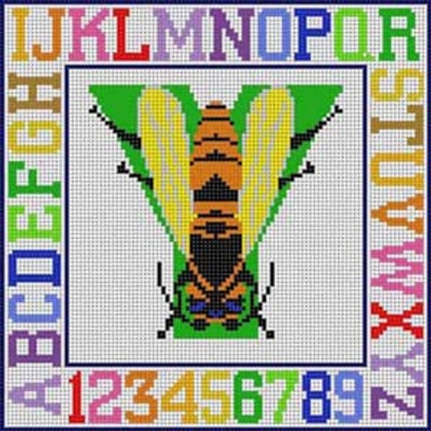 X-163 Letter Y Animal Alphabet 8 ¼" x 8 ¼" 13 Mesh Treglown Designs