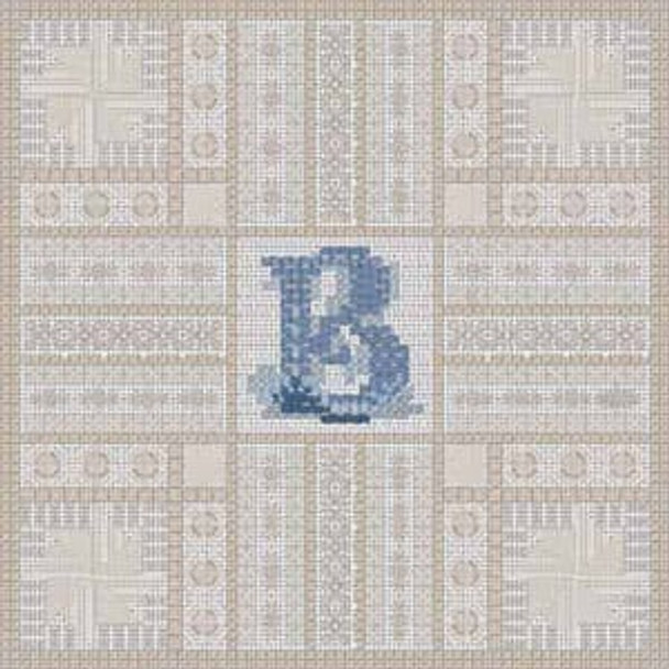 X-162 Letter B Decorative Stitch Alphabet 10'" x 10" 13 Mesh Treglown Designs