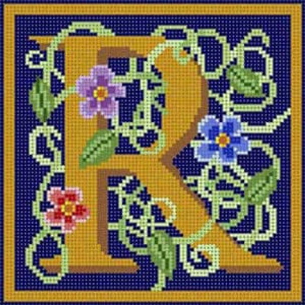 X-154 Letter R Gold & Wildflower Treglown Designs