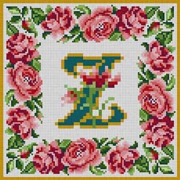 X-146 Letter Z Rose Border Alphabet Treglown Designs