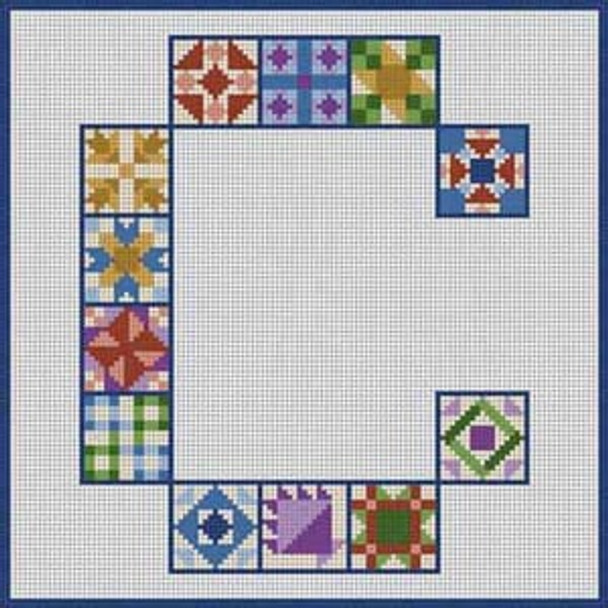 X-119 Letter C Quilt Block 6 1/2" x 6 1/2" 18 Mesh Treglown Designs