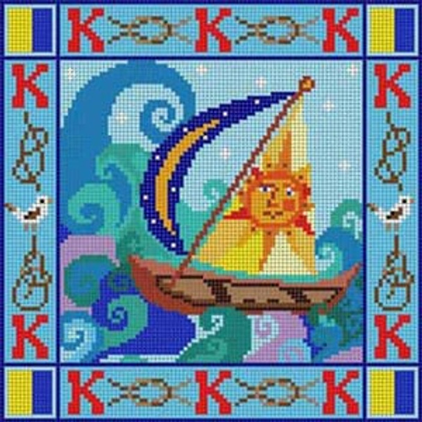 X-113 Letter K Nautical Alphabet Treglown Designs