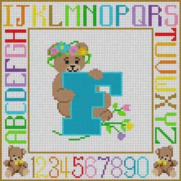 X-095 Letter F Teddy Bear Alphabet Treglown Designs