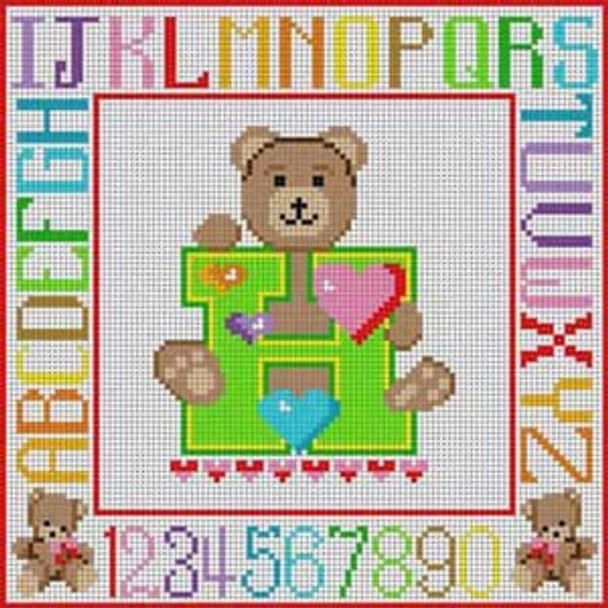 X-095 Letter H Teddy Bear Alphabet Treglown Designs