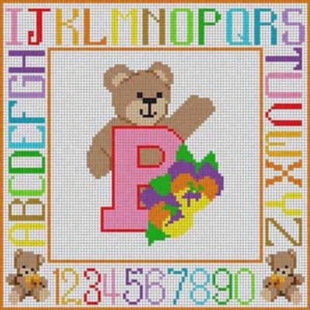 X-095 Letter P Teddy Bear Alphabet Treglown Designs