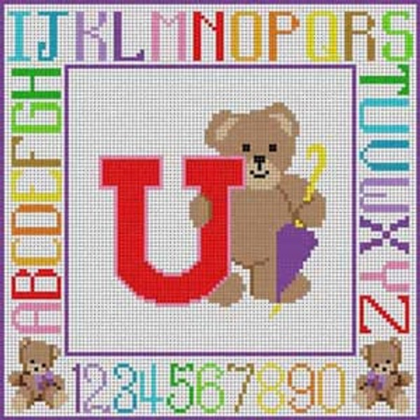 X-095 Letter U Teddy Bear Alphabet Treglown Designs