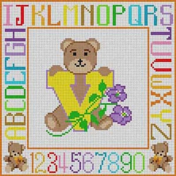 X-095 Letter V Teddy Bear Alphabet Treglown Designs