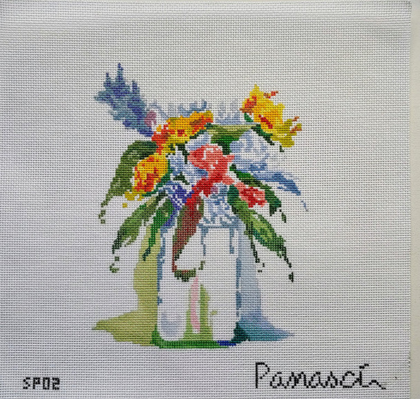 SP02	Watercolor Floral #1	12" square		14 Mesh Anne Fisher Needlepoint, llc SAL PANASCI COLLABORATION