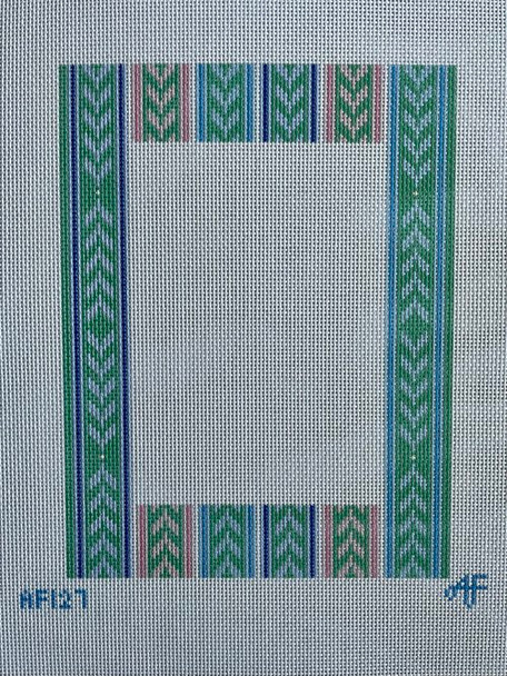 AF127SP Summer Trellis inside 5" x 7" 13 Mesh Anne Fisher Needlepoint, llc 