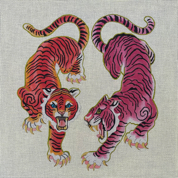 AN423 Animal  tigers of the orient 16x16  13 Mesh Colors of Praise