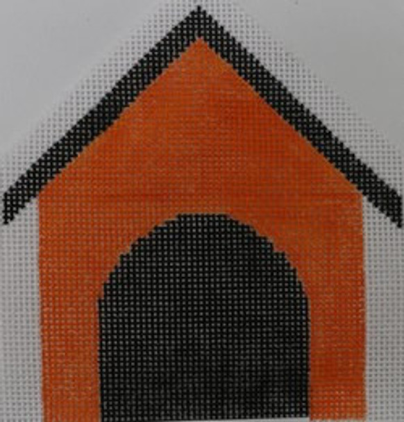 CDH-003- 13 Orange DOG HOUSE 5.5 x 5.5-13 mesh Hillary Jean Designs