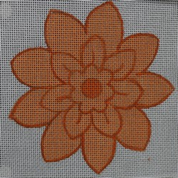 D-004-18	ORANGE DALHIA 4.75X4.75  18 Mesh Hillary Jean Designs
