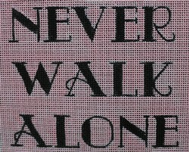 JFF-008-18	NEVER WALK ALONE PINK 5.25 x 4.25 18 Mesh Hillary Jean Designs