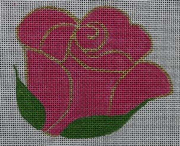 R-003-18 ROSE PINK W/GOLD 4.25 X 3.5 18 Mesh Hillary Jean Designs