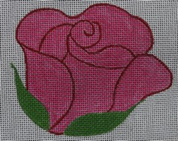 R-004-18 ROSE PINK W/RED 4.25 X 3.5 18 Mesh Hillary Jean Designs