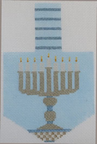 1371E Dreidel Menorah  5.5 x 3.5 18 Mesh NEEDLEDEEVA