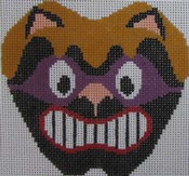 431B Black Cat Candy Apple Face  4 x 4 18 Mesh NEEDLEDEEVA