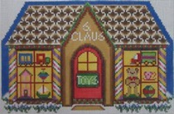 1353 Santa's Toy Shop 7.5 x 5 18 Mesh  With Debbie Bowers Stitch Guide NEEDLEDEEVA