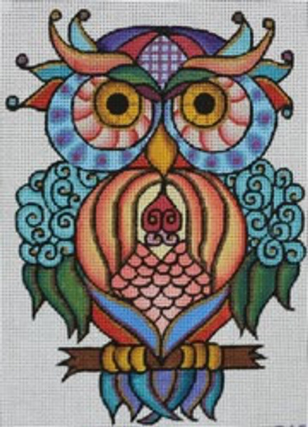 R1015	7.25 x 10 Tahitian owl  13 Mesh Robbyn's Nest Designs