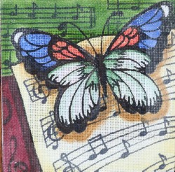 R917	6 x 6	Butterfly w/ music background 18 Mesh Robbyn's Nest Designs