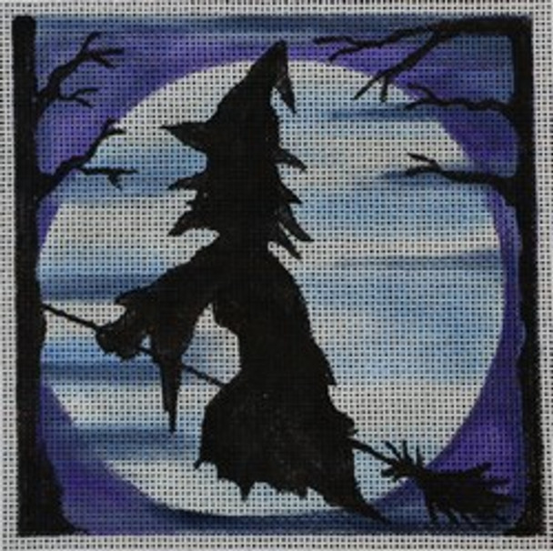 R469 Midnight Witch Silhouette 5 x 5 18 Mesh Robbyn's Nest Designs