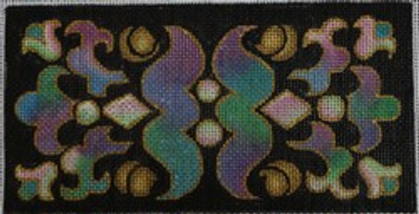 R81 Stained Glass Floral Insert 7 x 3.5 18 Mesh Robbyn's Nest Designs