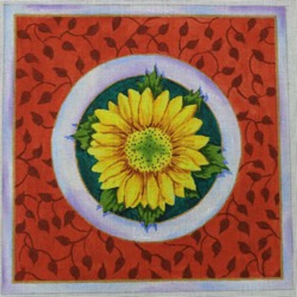 R808 Red Background  w/ Sunflower	 12 x 12.25 18 Mesh Robbyn's Nest Designs