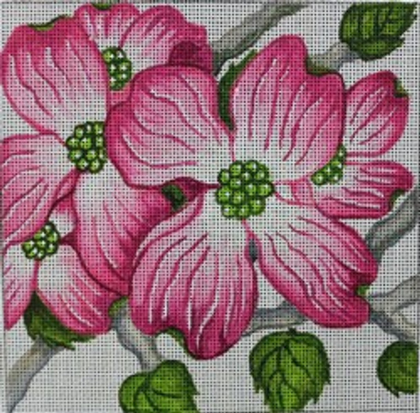 R595 Pink and Green Flower Square 6 x 6 18 Mesh Robbyn's Nest Designs