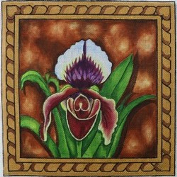 R585 purple and white Iris	10.25 x 10.25 18 Mesh Robbyn's Nest Designs