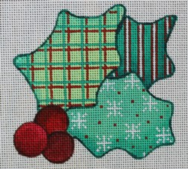 R763 Patchwork Holly 4.25 x 4.25 18 Mesh Robbyn's Nest Designs