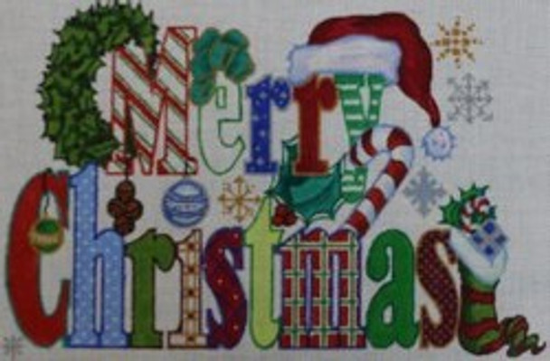 R287 Merry Christmas w/ decorations 12 x 7.5 	18	Mesh Robbyn's Nest Designs