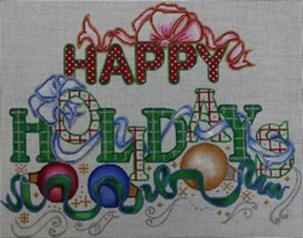 R290 Happy Holiday w/ pink and Blue ribbon 10.5 x 8	18 Mesh Robbyn's Nest Designs