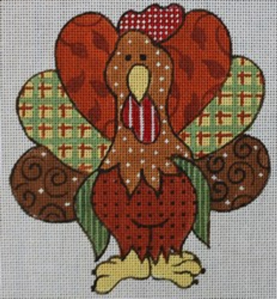 R778 Patchwork Turkey 5.25 x 6 18 Mesh Robbyn's Nest Designs