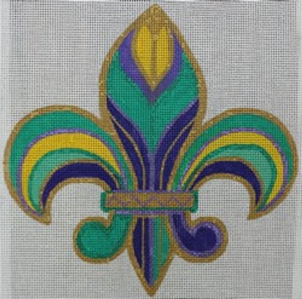 R1148 Fleur de Lis  9.25 x 9	13 Mesh Robbyn's Nest Designs