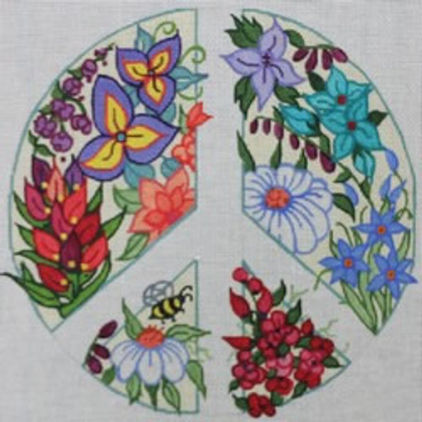 R1135 Flower Peace 9.25 x 9 18 Mesh Robbyn's Nest Designs