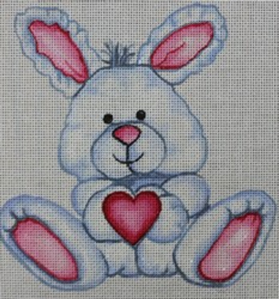 R581 Grey and white bunny w/ wrinkled ears	 6 x 6.5	18 Mesh Robbyn's Nest Designs