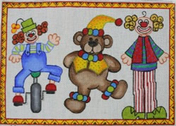R750 Circus Clowns  10 x 7	18Mesh Robbyn's Nest Designs