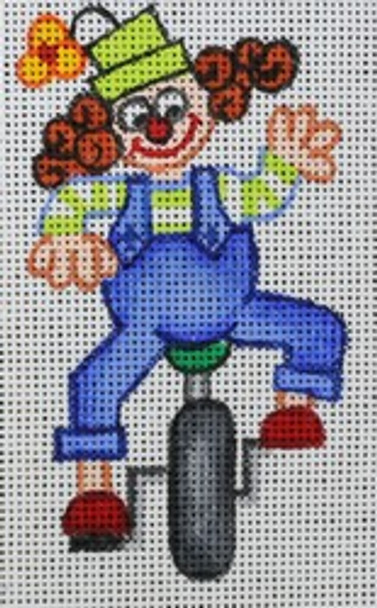 R771 Clown on a unicycle 3.25 x 5.5 13 Mesh Robbyn's Nest Designs