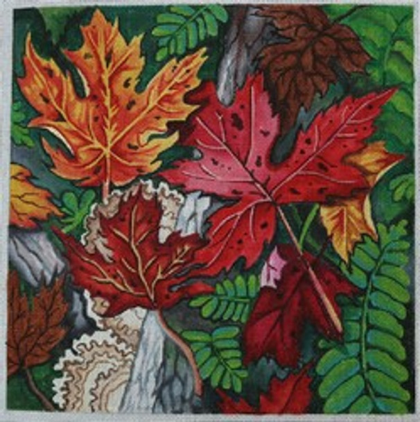 R386	Fall Leaves	 10 x 10	18 Mesh Robbyn's Nest Designs