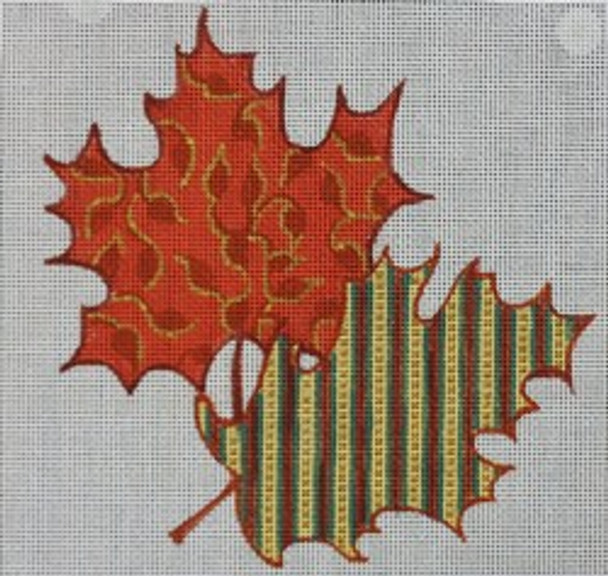 R788 Red and green and yellow striped leaf	6.25 x 6.25	18 Mesh Robbyn's Nest Designs