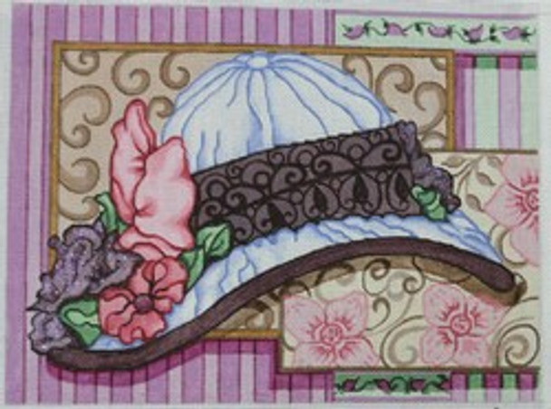 R972 Women's Hat with Flowers	12 x 9  18 Mesh Robbyn's Nest Designs