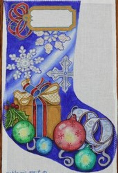 R660 Stocking W/Tag,Gift&Ornaments	 11.5 x 17.25	18 Mesh Robbyn's Nest Designs