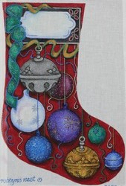 R659 Stocking W/ Glittery Hanging Ornaments	11.5 x 17	18 Mesh Robbyn's Nest Designs