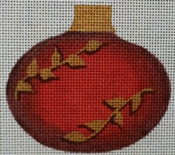 R613 Red/Gold Ornament 4.5 x 4 18 Mesh Robbyn's Nest Designs