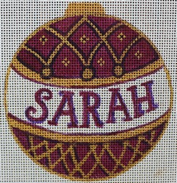 R611 Purple and Gold Ornament 4 x 4 18 Mesh Name Not Included Robbyn's Nest Designs